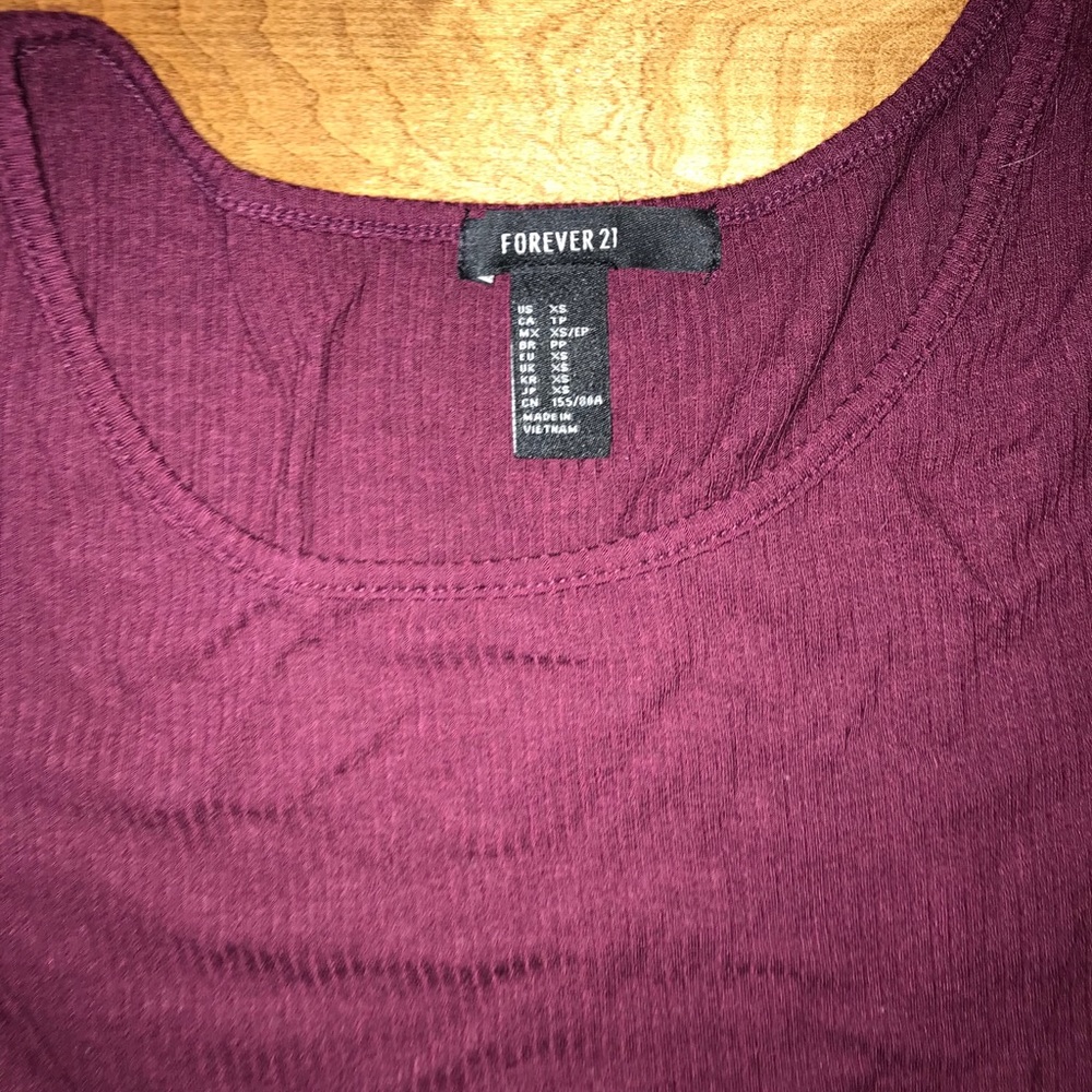 NEW Burgundy Ribbed Dress - Picture 2 of 3